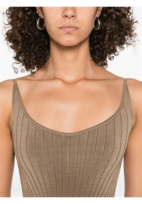 abito sculpting knit dress donna beige scuro MUGLER | 25F2RO162911282040