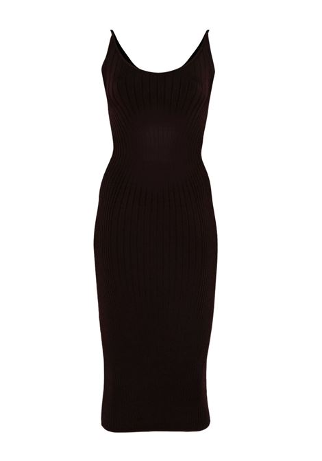 abito sculpting knit dress donna borgogna MUGLER | 25F2RO162911283012
