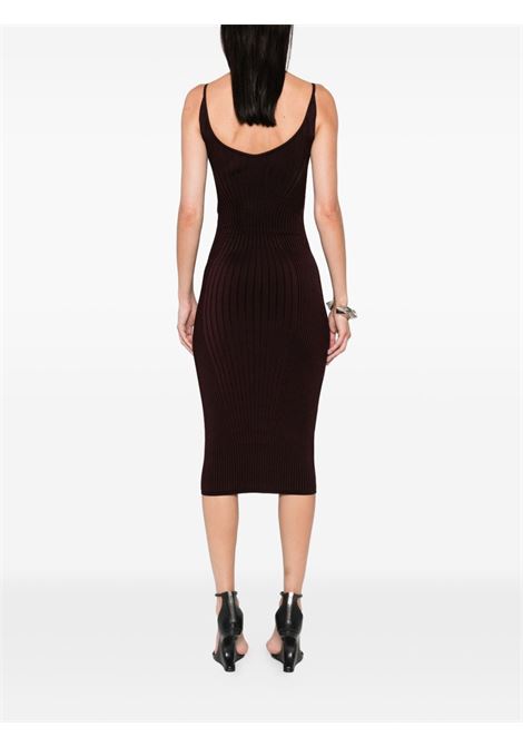 abito sculpting knit dress donna borgogna MUGLER | 25F2RO162911283012