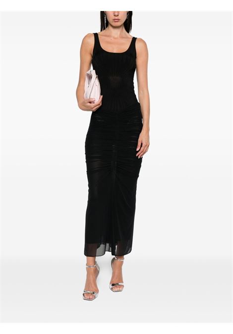 tank top sculpting knit donna nero MUGLER | 25F2TO071711281999