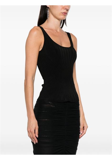 tank top sculpting knit donna nero MUGLER | 25F2TO071711281999