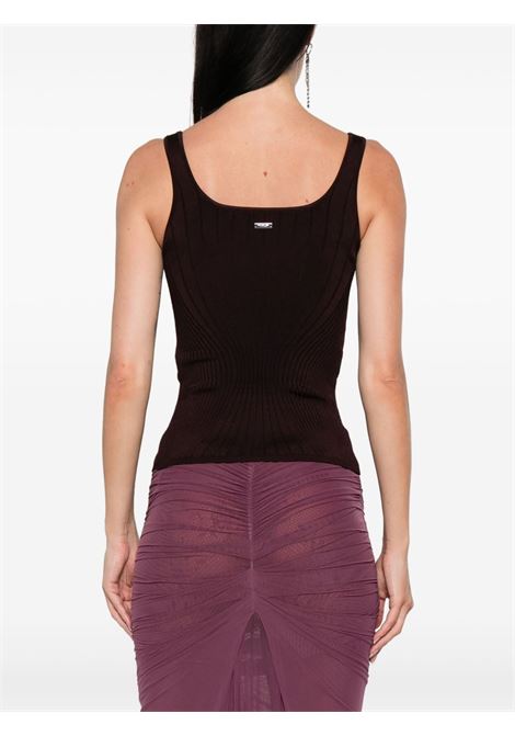 tank top sculpting knit donna borgogna MUGLER | 25F2TO071711283012
