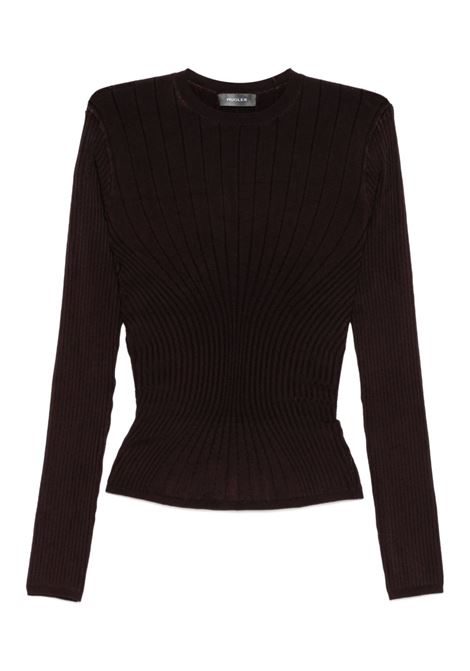 top sculpting knit donna borgogna MUGLER | 25F2TO071911283012