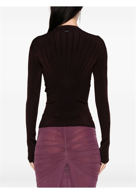 top sculpting knit donna borgogna MUGLER | 25F2TO071911283012