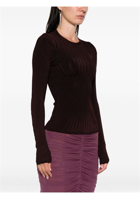 top sculpting knit donna borgogna MUGLER | 25F2TO071911283012