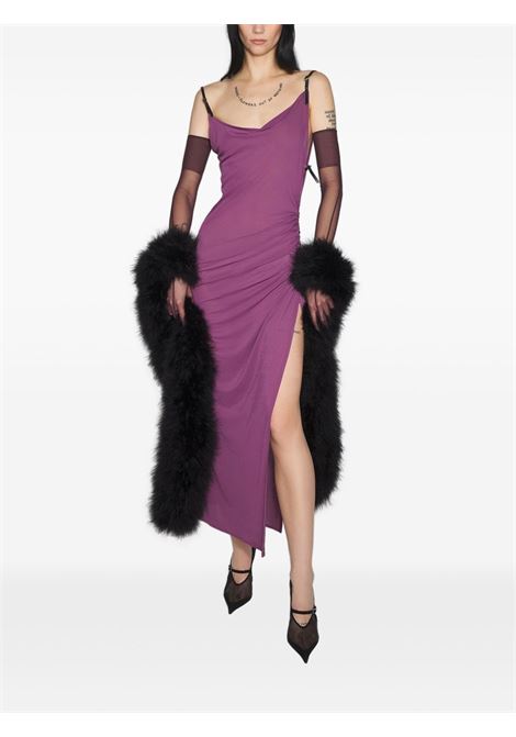 abito lungo asymmetric donna rosa MUGLER | 25F3RO169860113527