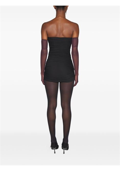 abito mini draped donna nero MUGLER | 25F3RO176460111999