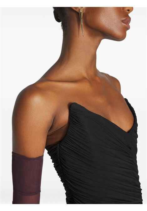 abito mini draped donna nero MUGLER | 25F3RO176460111999