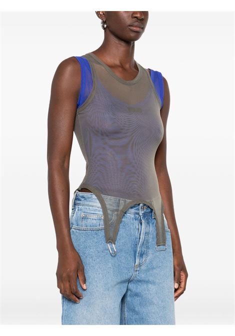 body yayered mesh donna salvia e blu MUGLER | 25F3TS0125891B6020