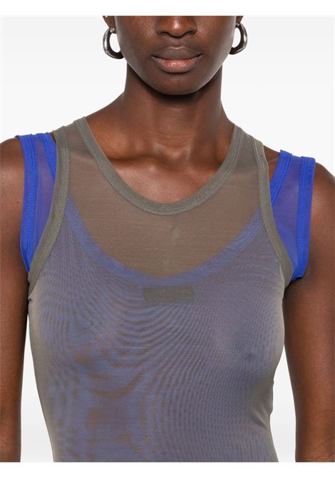 body yayered mesh donna salvia e blu MUGLER | 25F3TS0125891B6020