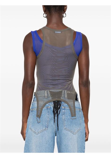 body yayered mesh donna salvia e blu MUGLER | 25F3TS0125891B6020