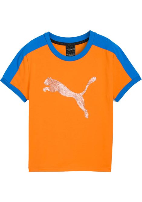 t-shirt t7 slim donna arancione PUMA | 63618445