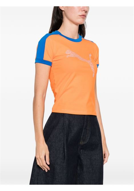 t-shirt t7 slim donna arancione PUMA | 63618445