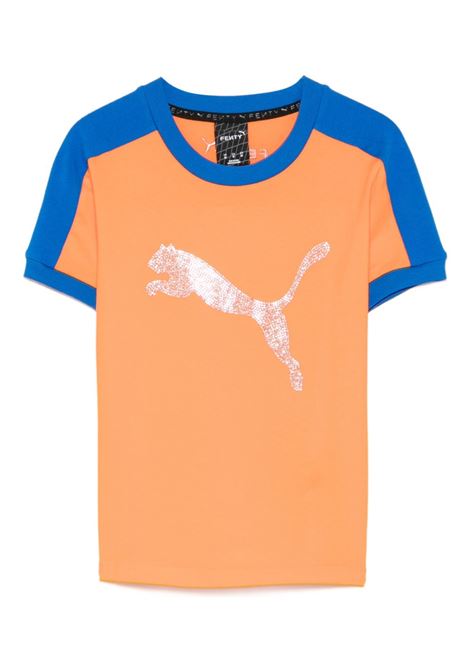 t-shirt t7 slim donna arancione PUMA | 63618445