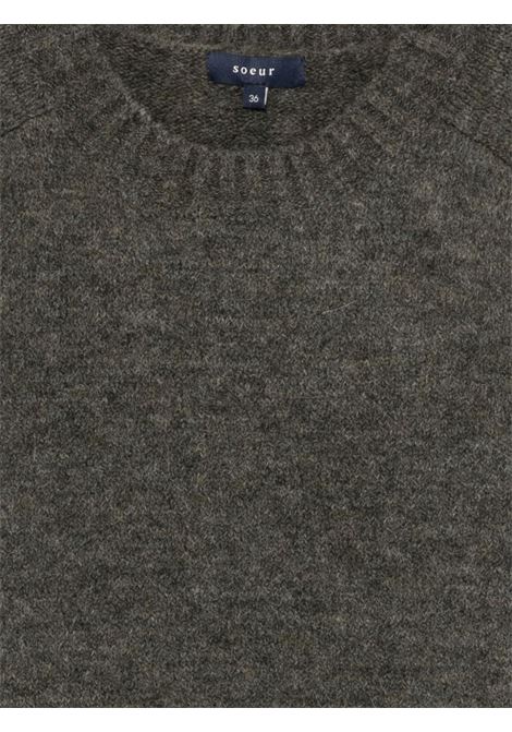 pullover envie donna grigio melange SOEUR | PUL1413ENVIEGRI2124S