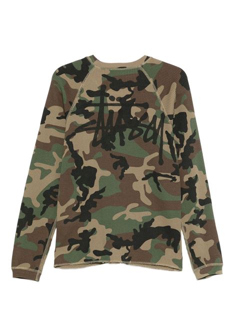 maglia raglan thermal basic uomo camo STÜSSY | 11403560423