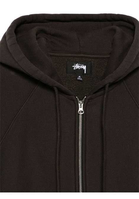 felpa relaxed zip hood uomo nera STÜSSY | 1185710034