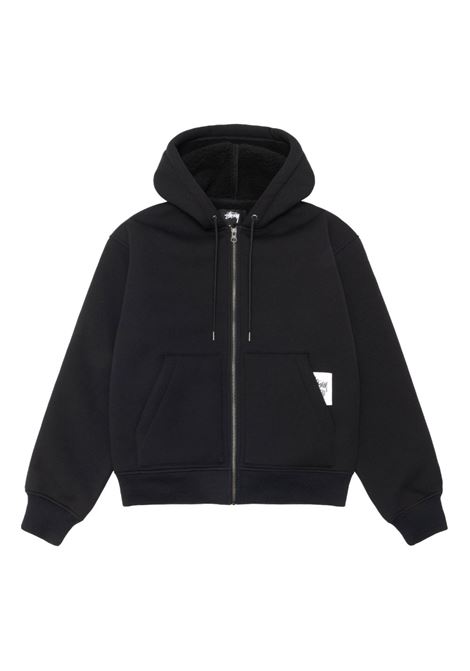 felpa bonded sherpa lined hood uomo nera STÜSSY | 1185850001