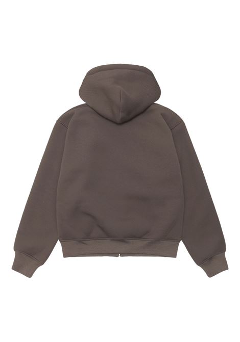 felpa bonded sherpa lined hood uomo marrone STÜSSY | 1185851001