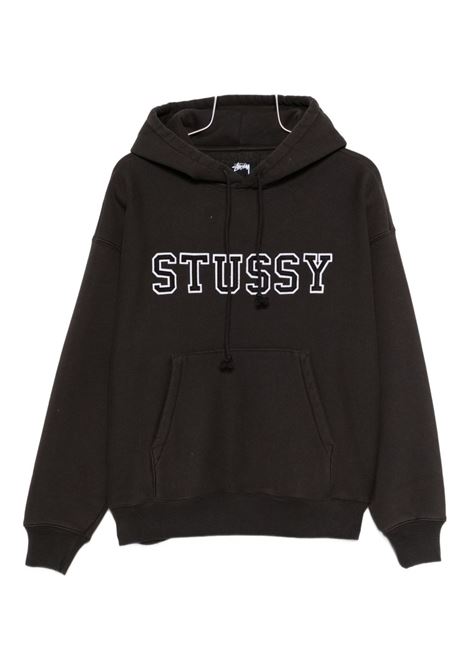 felpa felt applique hood uomo nera STÜSSY | 1185910001