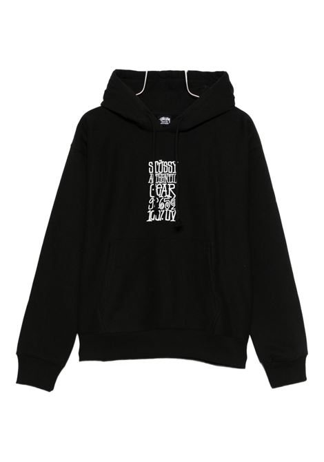 felpa Replica Fake gear hood uomo nera STÜSSY | 19251240001
