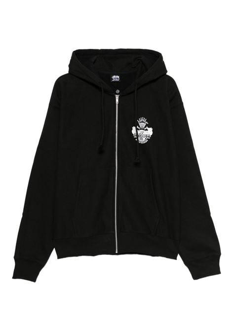 felpa built to last zip hood uomo nera STÜSSY | 19751250001
