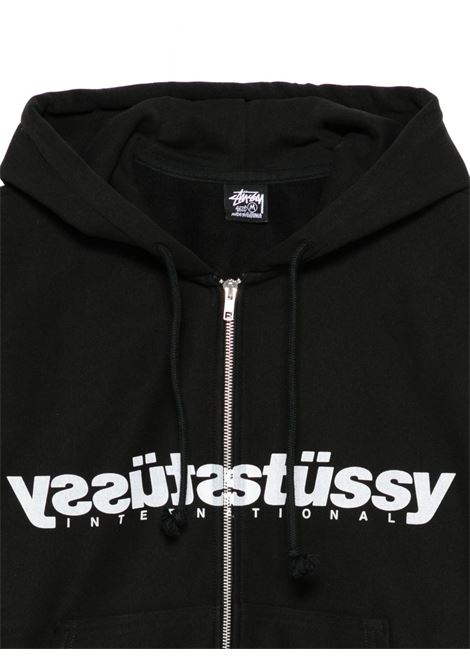 felpa mirror zip hoodie uomo nera STÜSSY | 19751270001