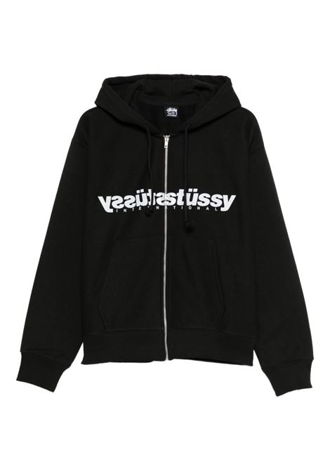 felpa mirror zip hoodie uomo nera STÜSSY | 19751270001