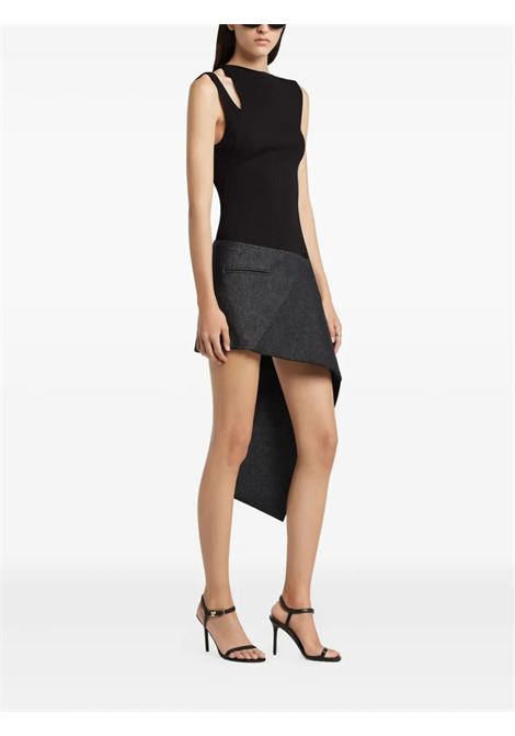 top oblique 90's rib donna nero COURRÈGES | 425JDE146JS01949999