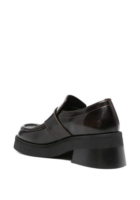 mocassini con tacco lib donna marrone e neri MIISTA | E8_3770BROWN/BLACK