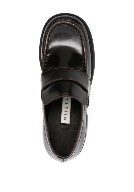 mocassini con tacco lib donna marrone e neri MIISTA | E8_3770BROWN/BLACK