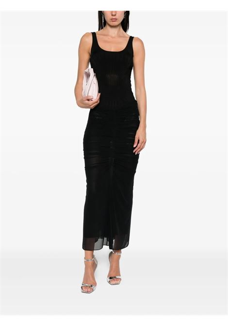 tank top sculpting knit donna nero MUGLER | 25F2TO071711281999