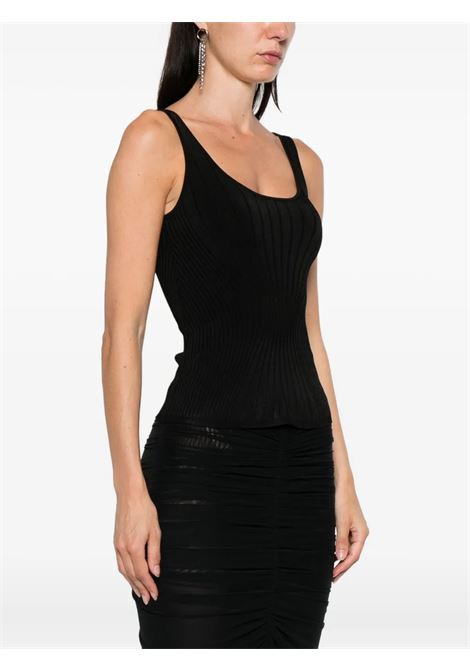tank top sculpting knit donna nero MUGLER | 25F2TO071711281999