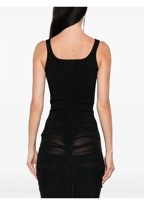 tank top sculpting knit donna nero MUGLER | 25F2TO071711281999