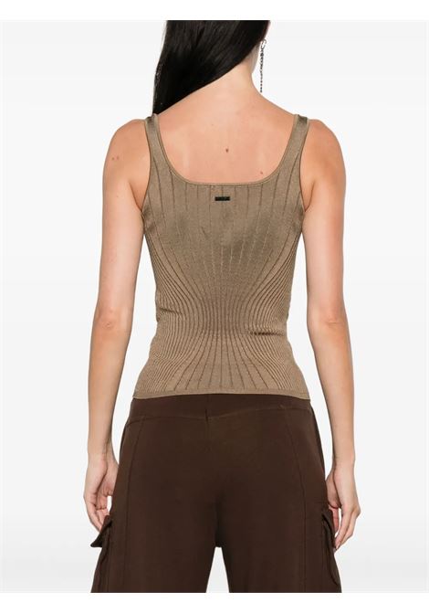 tank top sculpting knit donna beige MUGLER | 25F2TO071711282040