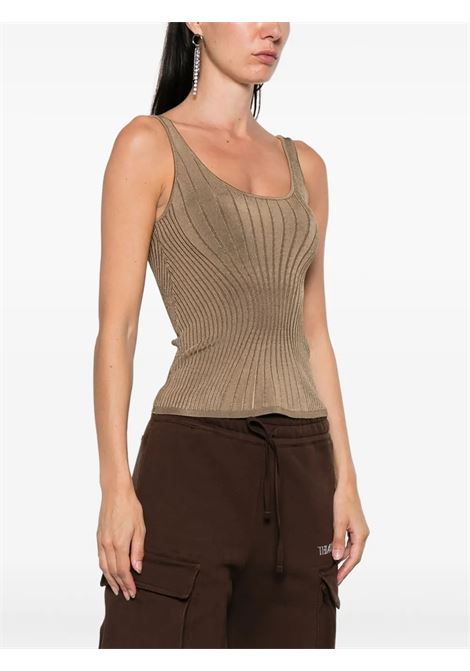 tank top sculpting knit donna beige MUGLER | 25F2TO071711282040