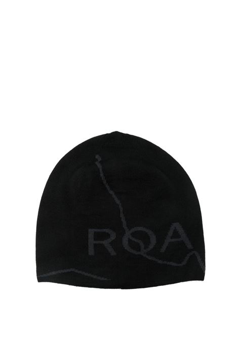 cappello beanie logo wool uomo nero ROA | RBUW288YA12BLK0001