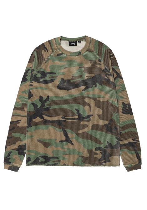 maglia raglan thermal basic uomo camo STÜSSY | 11403560423