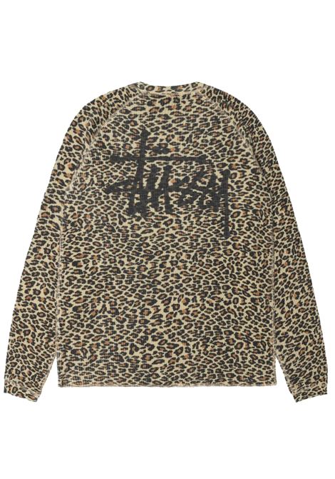 maglia raglan thermal basic uomo leopard STÜSSY | 1140356923