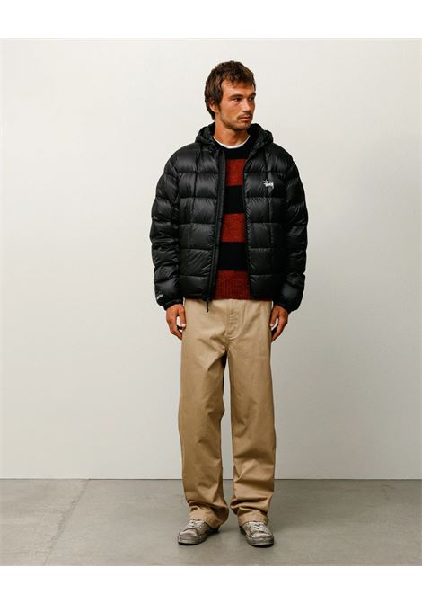 giacca midweight hooded puffer uomo nera STÜSSY | 1158560001