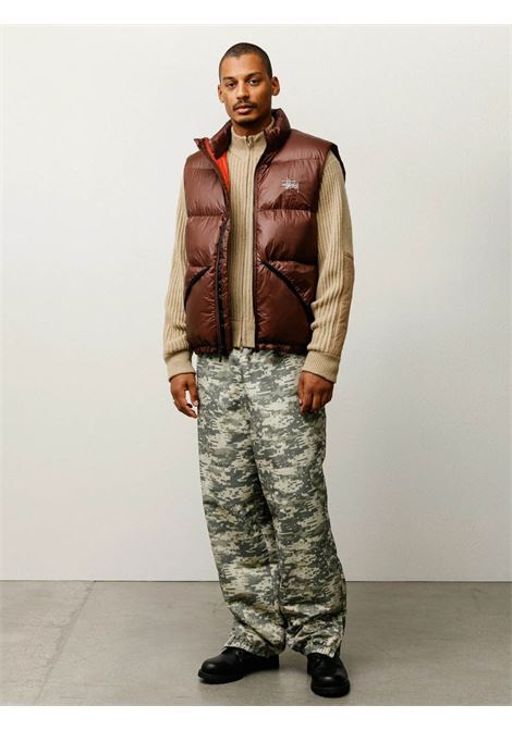 gilet imbottito micro ripstop uomo marrone STÜSSY | 1158951001