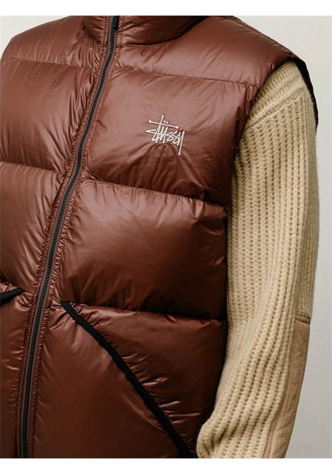 gilet imbottito micro ripstop uomo marrone STÜSSY | 1158951001