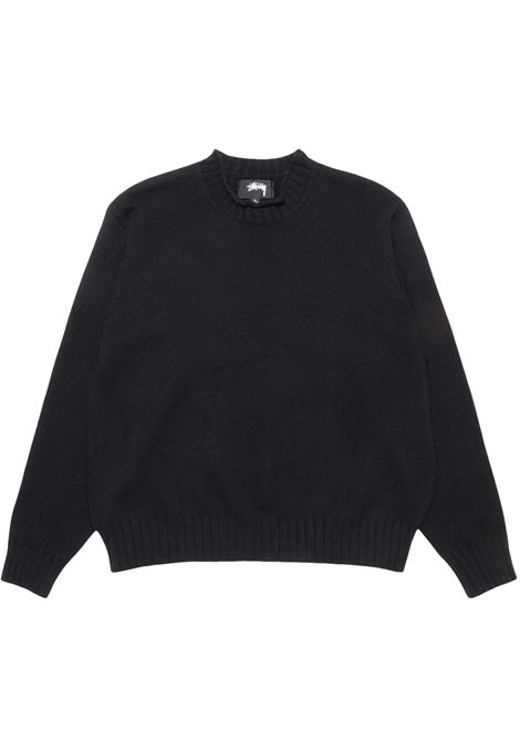 maglione tonal mock neck uomo nero STÜSSY | 1172760001