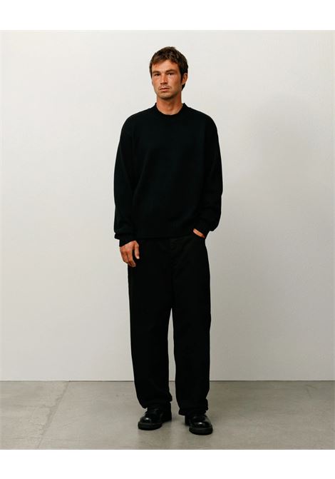 maglione tonal mock neck uomo nero STÜSSY | 1172760001