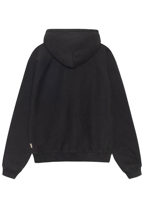 felpa relaxed zip hood uomo nera STÜSSY | 1185710034