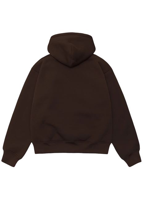 felpa bonded sherpa lined hood uomo marrone STÜSSY | 1185851001