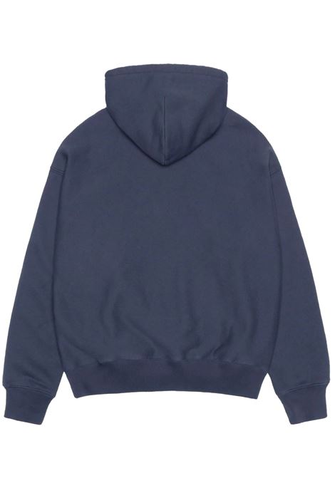 felpa felt applique hood uomo navy STÜSSY | 1185910806