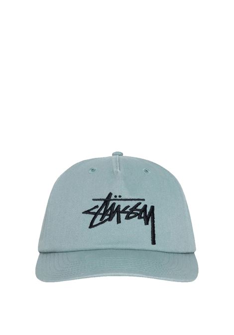 cappello mid-depth big stock snapback uomo nero celeste STÜSSY | 13111452677