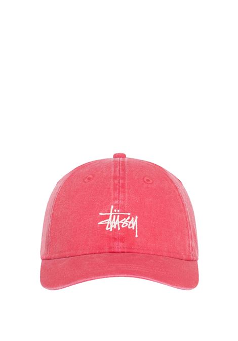 basic washed low po cap uomo rosso scuro STÜSSY | 13111632673