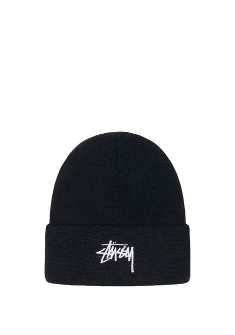 cappello stock cuff beanie uomo nero STÜSSY | 13210200001